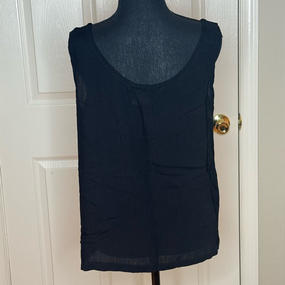 Surya Embellished Black Tank, Size M, Black, Rayon - Picture 4 of 4